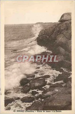 Roscoff (Finistère) — Efeitos de ondas na Ponta