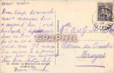 Dinard — Promenada i nowe kąpiele — G. P. Strasbourg — Rewers