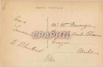 Reims — Das Wiederaufgebaute Theater — Verleger Poli, Nr. 619 — Rückseite