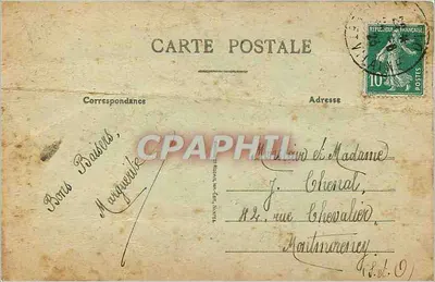 St-Malo — Rue St-Vincent, widok z Wybrzeża Szmaragdowego — wydawca Rifféreur, nr 326 — Rewers