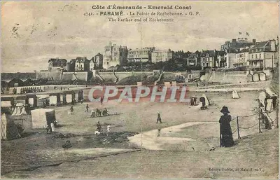 Bilhete postal antigo Vista de La Pointe de Rochebonne