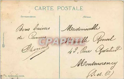 CANNES. O Casino Municipal e as montanhas do Esterel, ND — A. Sauvaigo-Nice, n°266 — Verso