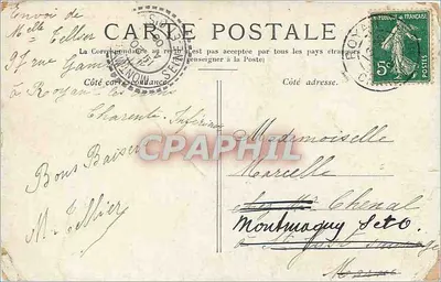 Stara pocztówka Royan Les enfants a la Grande Conche — Rewers