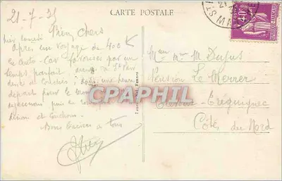 Saint-Pair-sur-Mer — Vista geral da Praia — editor L. Lave, n° 723 — Verso