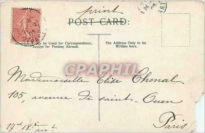 Londres — vista da rua — nk of England, 1905 — Verso