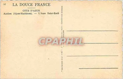 Antibes — L'Anse Saint-Roch — Les Éditions d'Art V. V. — n°27 — Rewers