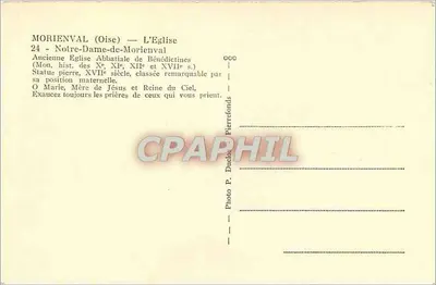 Moriénval (Oise) — Katedra — Starsza katedra benedyktynów — Statua Najświętszej Maryi Panny z Dzieciątkiem, XVII wiek — Rewers