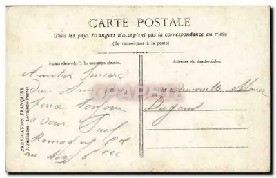Souvenir — rosas e flores em um capacete — J. Boulanger, n°102 — Verso