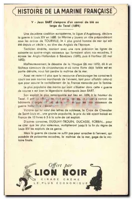 Jean Bart si impadronisce di un convoglio di grano al largo di Texel — Storia della Marina Francese — F. de Bertier — Verso