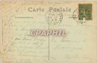 Moulins — Het Paleis van Justitie — ND. Fot. — Achterkant