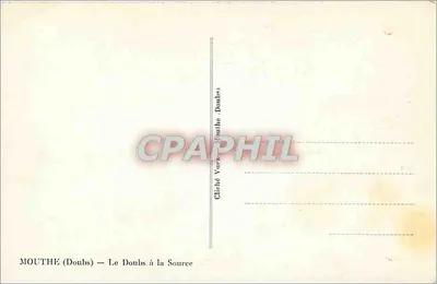 Mouthe — Fonte do Doubs — Editor desconhecido, número de série não visível — Verso