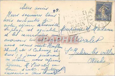 Cabourg - As Villas e a Praia no horário do banho — editor não identificado, n° 78 — Verso