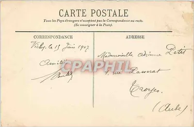 Vichy — Aleja w Parku Célestins — LL. — Rewers