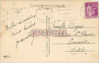Vichy — Sala odpoczynku źródła Szpitala — La Cigogne, nr 341 — Rewers