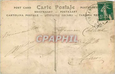 Bilhete postal antigo Pont Aven Vista geral — Verso
