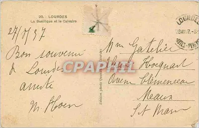 Lourdes — Bazylika i Krzyż — Wydawnictwo fotograficzne Guizani Lourdes — Rewers