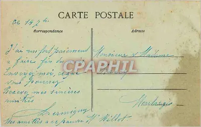 Reims nas Ruínas — após a Retirada dos Alemães — Vista Geral dos Tissages, Boulevard Saint-Marceaux — Thullier, Editor, Charleville — Verso