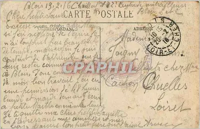 Blois — O Ponte sobre o Loire — LL. n°212 — Verso
