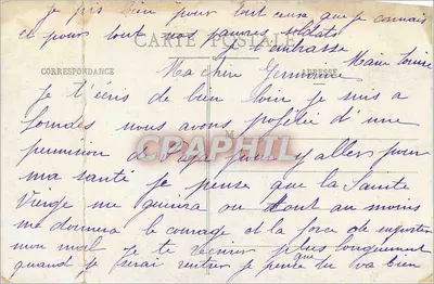 Wydarzenie pojawienia się Niepokalanego Panny Maryi w Lourdes — Pireneje — L.S. S.L. — Rewers