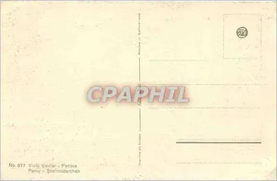 Pensy — odmiany żółte i fioletowe — wydrukowane w Szwajcarii, n° 977 — Rewers