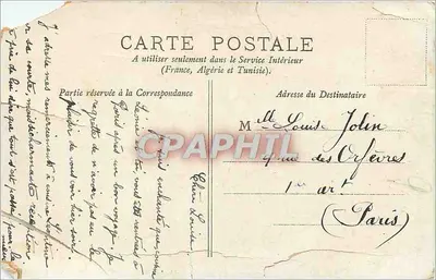 Bilhete postal antigo No Lavatório Lavagem conscienciosa — Verso