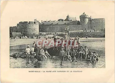Saint-Malo — Praia de Bonsecours e Grand-Bé — A Lagoa dos Patos e o Castelo — Verso