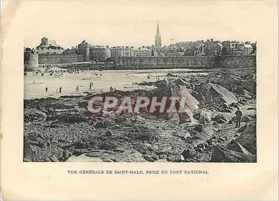 Saint-Malo — Zamek Duchyni Anny i plaża — Rewers
