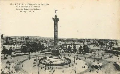 Paris - Praça da Bastilha e Coluna de Julho — A. L.