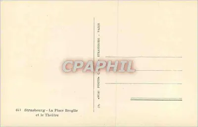 Strasburg - Plac Broglie i Teatr — Réal Photo - Paryż, nr 6½3 — Rewers