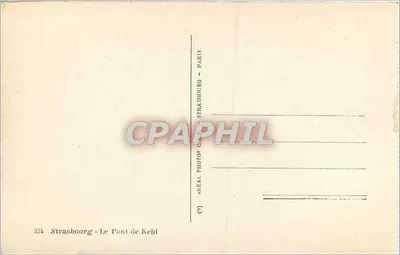 Strasburg — Most Kehl — Stara pocztówka REAL PHOTO - PARYŻ - nr 334 — Rewers