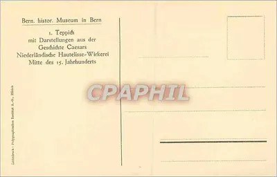 Teppich mit Darstellungen des Krieges Cäsars — Bern, historisches Museum — Ausgabe des Polygraphischen Instituts in Zürich — Rewers