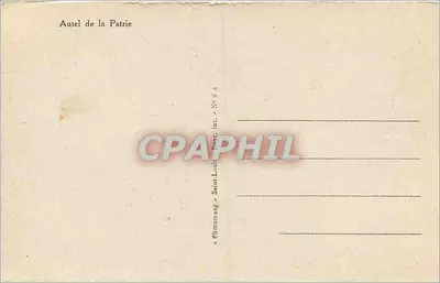 Ołtarz Ojczyzny — Pomnik upamiętniający — Photomag Saint-Louis, int. nr 64 — Rewers