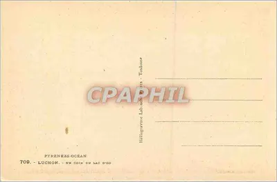 Luchon — Un rincón del Lago d'Oo — Editor Labauchouse, n° 709 — Reverso