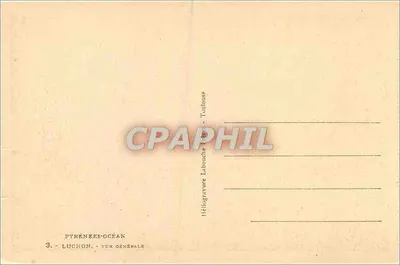 Luchon — Widok ogólny — Héliogravure Labouche & Toulouse — Rewers