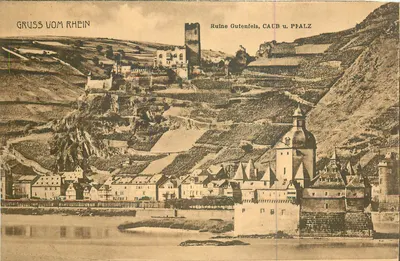 Ruínas de Gutenfels, Caub e Pfalz — Saudação do Reno