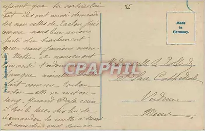 Kobieta w białej i niebieskiej sukni — Marguerite — wydawca Marguerite, n° 4044-4 — Rewers