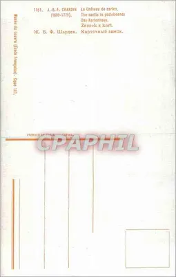 J.-B.-F. Chardin — Het Kaartentuintje — uitgever Ilapina & Cie, Parijs — Achterkant