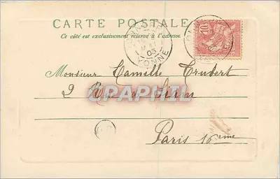Cheney — Yonne — krajobraz z domem i rzeką — Lucie, 12 maja 1903 — Rewers