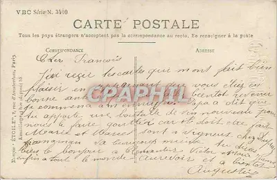 Mulher com vestido florido — 'Belle fleurs sachez lui plaire' — Waterop — Verso