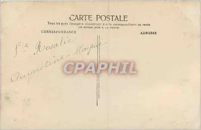 Menina com flores — cartão postal francês — editor desconhecido, número de série não visível — Verso