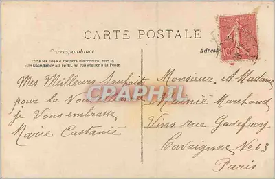 Meisje met een vel papier — Goed jaar — uitgever R. Ruan, n° 476 — Achterkant