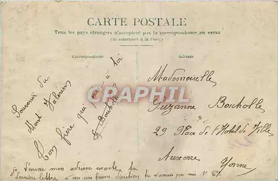 Soldado em uniforme — carta postal com selo de 10 centavos — editora não visível — Verso