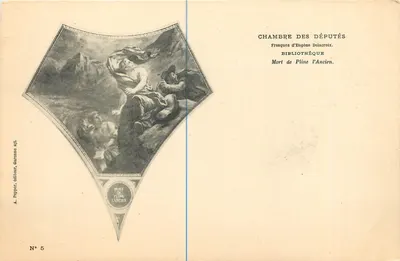 Morte de Plínio o Velho — Fresco de Eugène Delacroix — A. Pepper, editor, Garenne s/s, N° 5