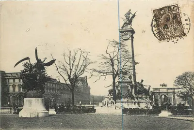 Statua Gambetta i Arc de Triomphe du Carrousel — Wydawnictwo La Cigogne, Paryż