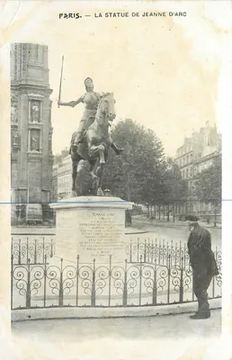 Paryż — Statua Jeanne d'Arc — wydawca nieznany, numer seryjny nie widoczny
