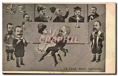 O Cake-Walk Nacional — caricatura política — editor não visível