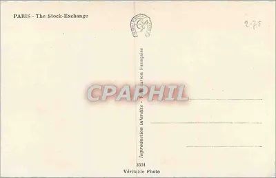 Paryż - Giełda — Wydawca Georges, nr 3551 — Rewers
