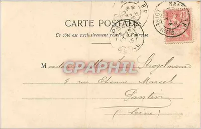 NANTES - Katedra, widok z Pałacu — kolekcja G. I. Nantes — Rewers