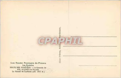 Strada dei Pirenei — La discesa del Col d'Aspin su Payolle — Tito — Verso