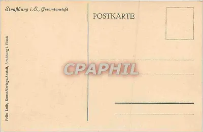 Estrasburgo — vista geral — Felix Luth, Kunst-Verlags-Anstalt — Verso
